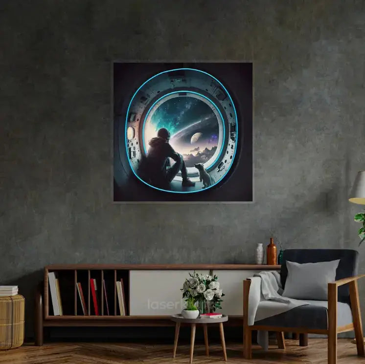 Astronaut in the Spacecraft LED Neon Sign Light – Bold Pop Art Wall Decor