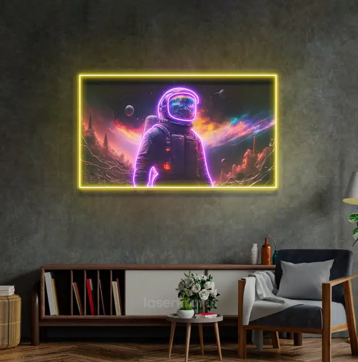 Astronaut in Space LED Neon Sign - Pop Art Light for Home Decor