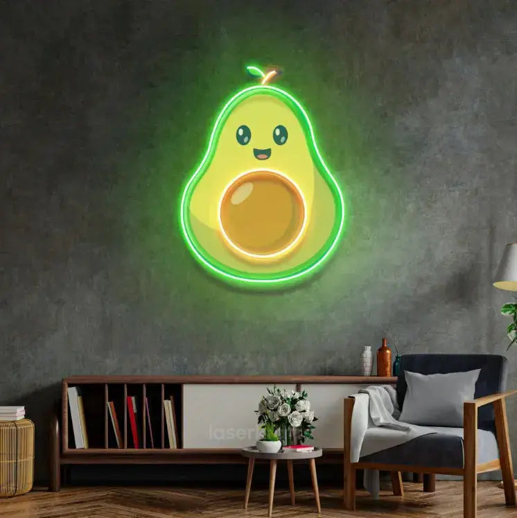 Avocado Baby LED Neon Acrylic Artwork – Adorable and Modern Wall Decor