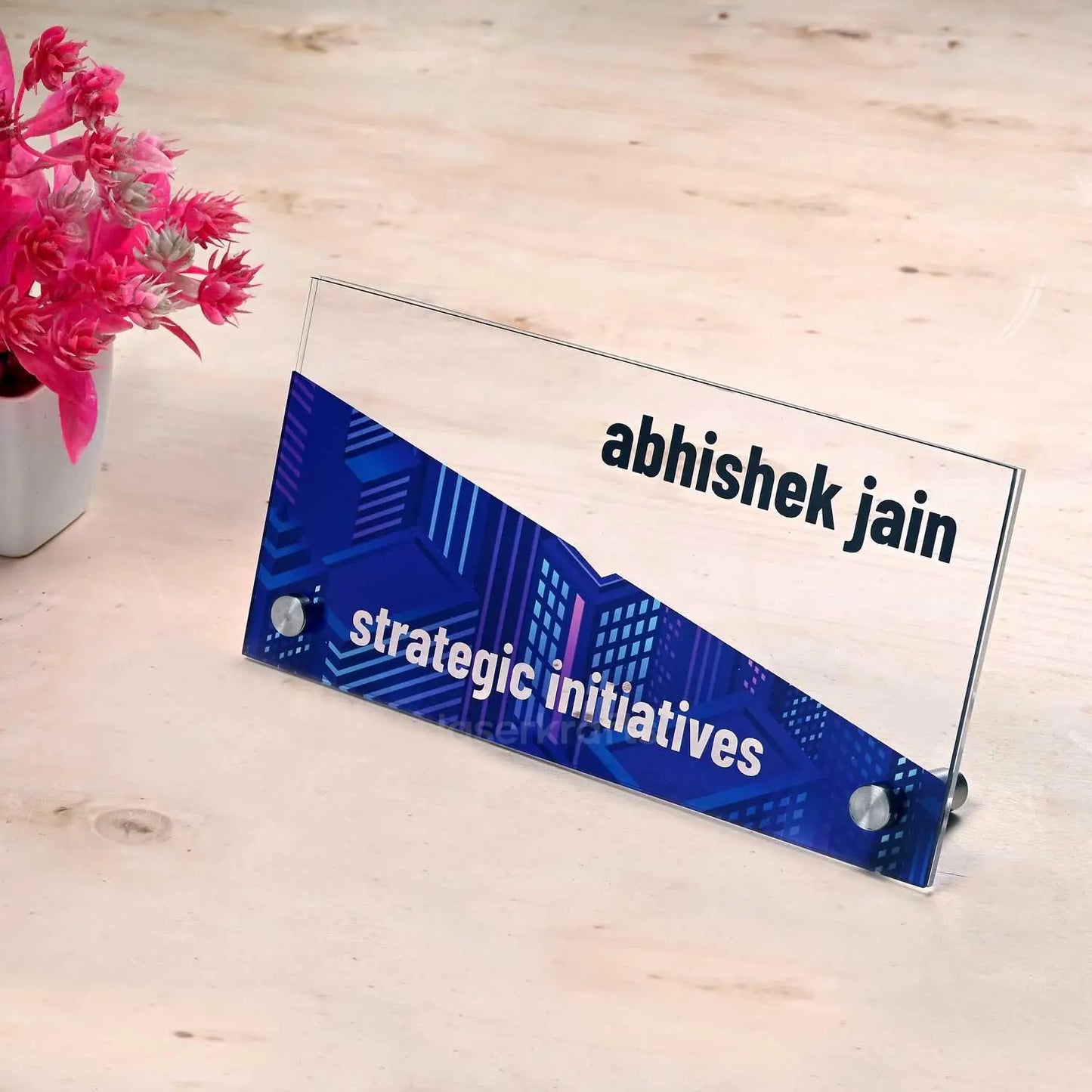 City Lights - Office Desk Sign for Real Estate/Construction Executives