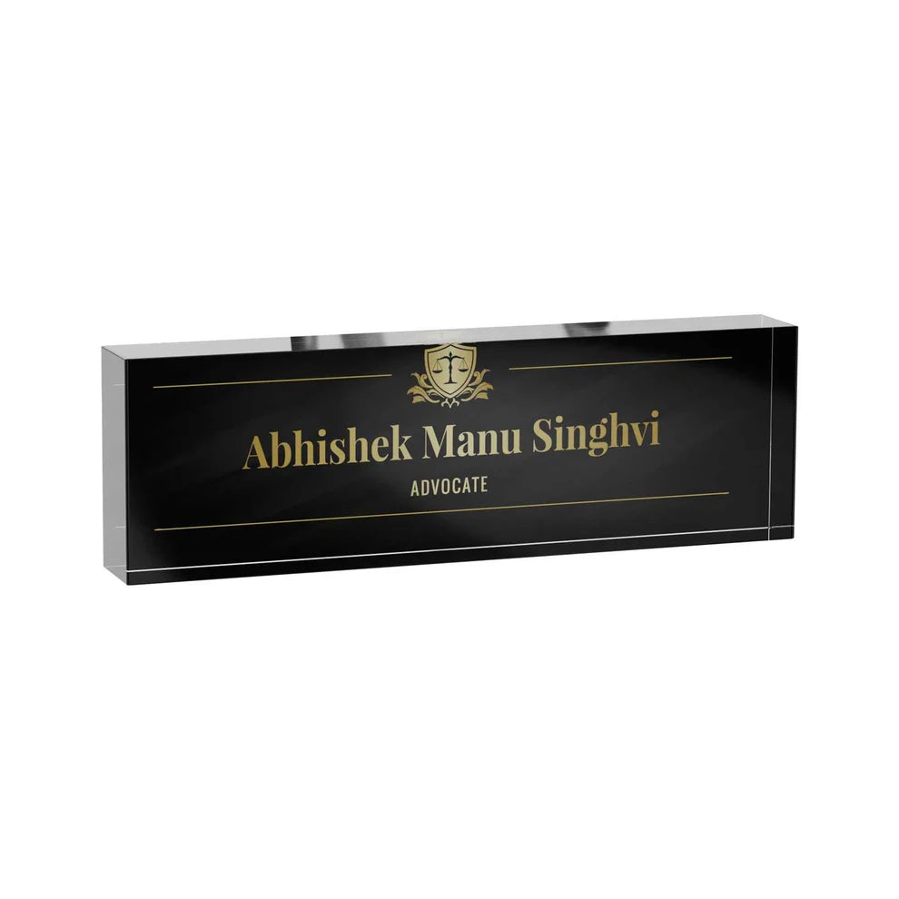 Executive Desk Name Plate for Advocates