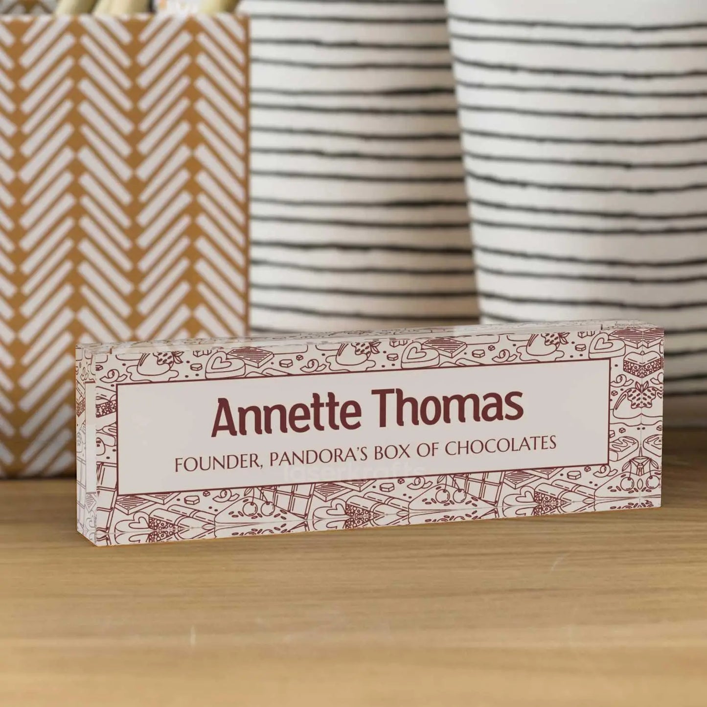 Executive Desk Name Plate for Chocolatiers