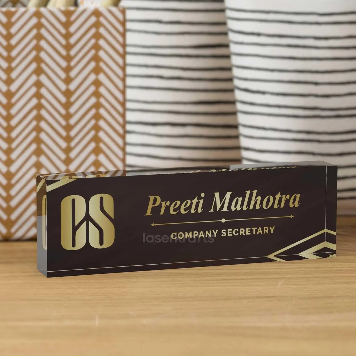 Executive Desk Name Plate for Company Secretary (CS)
