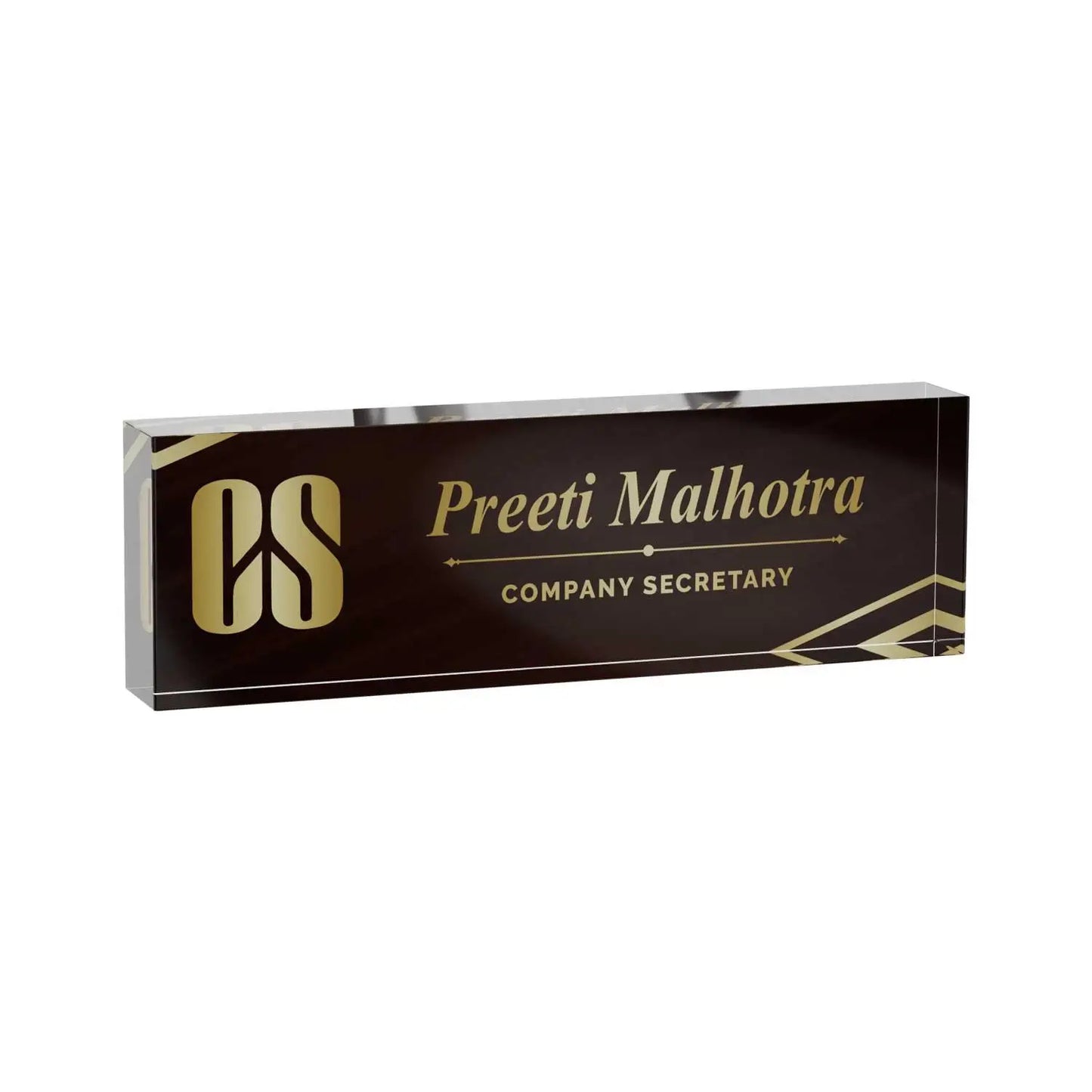 Executive Desk Name Plate for Company Secretary (CS)