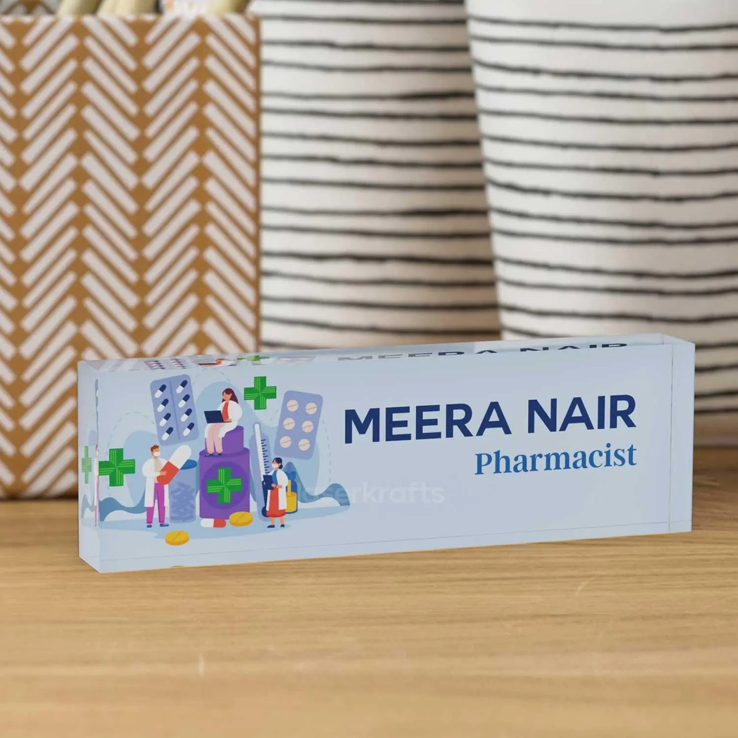 Executive Desk Name Plate for Pharmacists