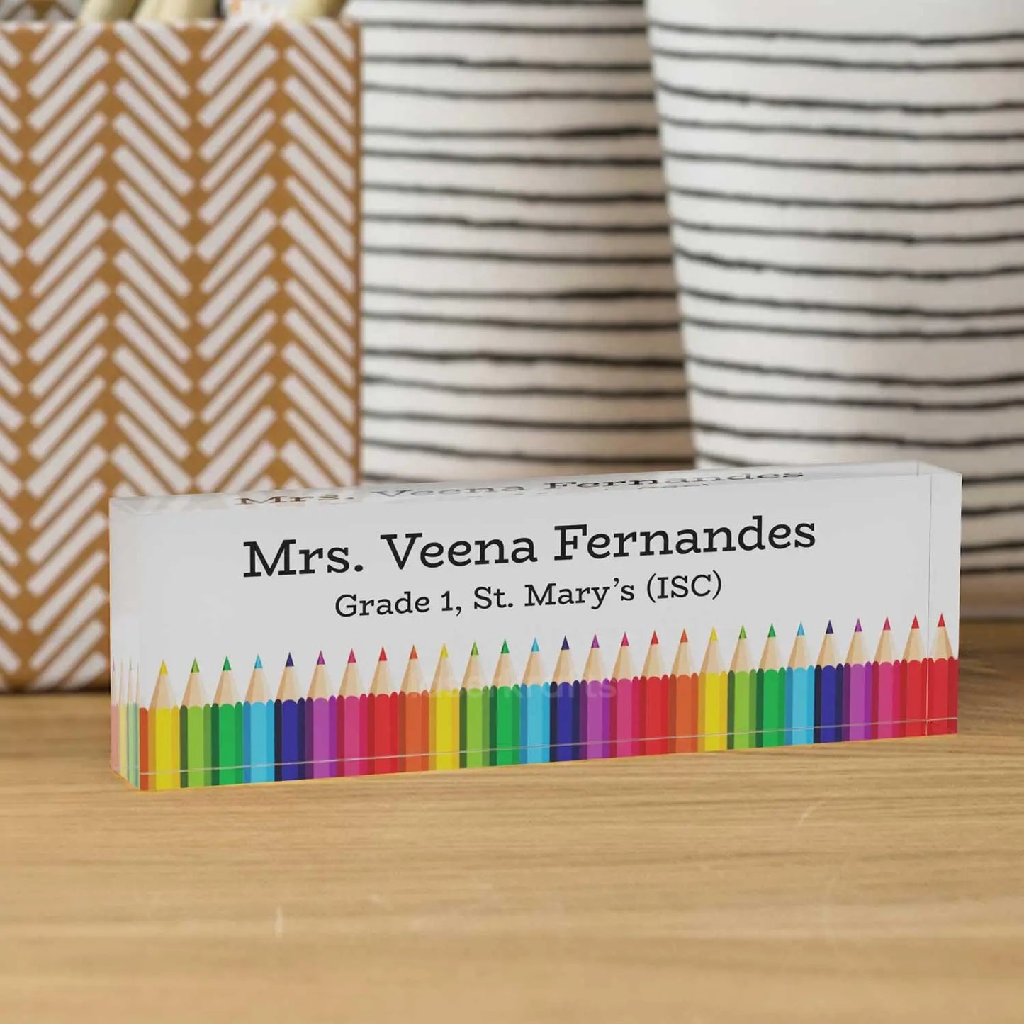 Executive Desk Name Plate for School Teachers