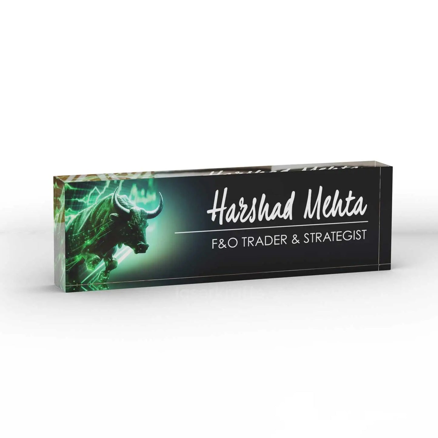 Executive Desk Name Plate for Stock Market Traders