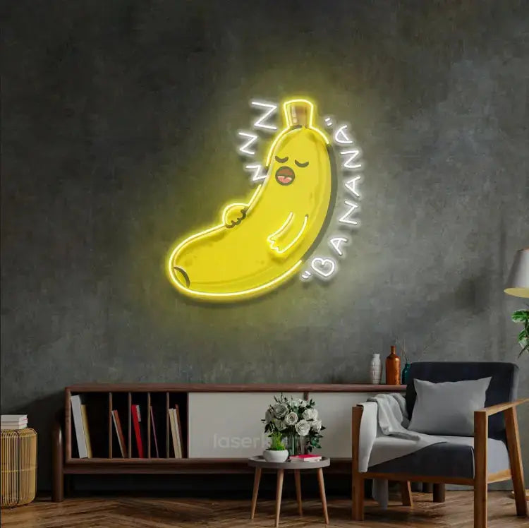 Banana Sleep LED Neon Sign Light – Playful Pop Art Wall Decor