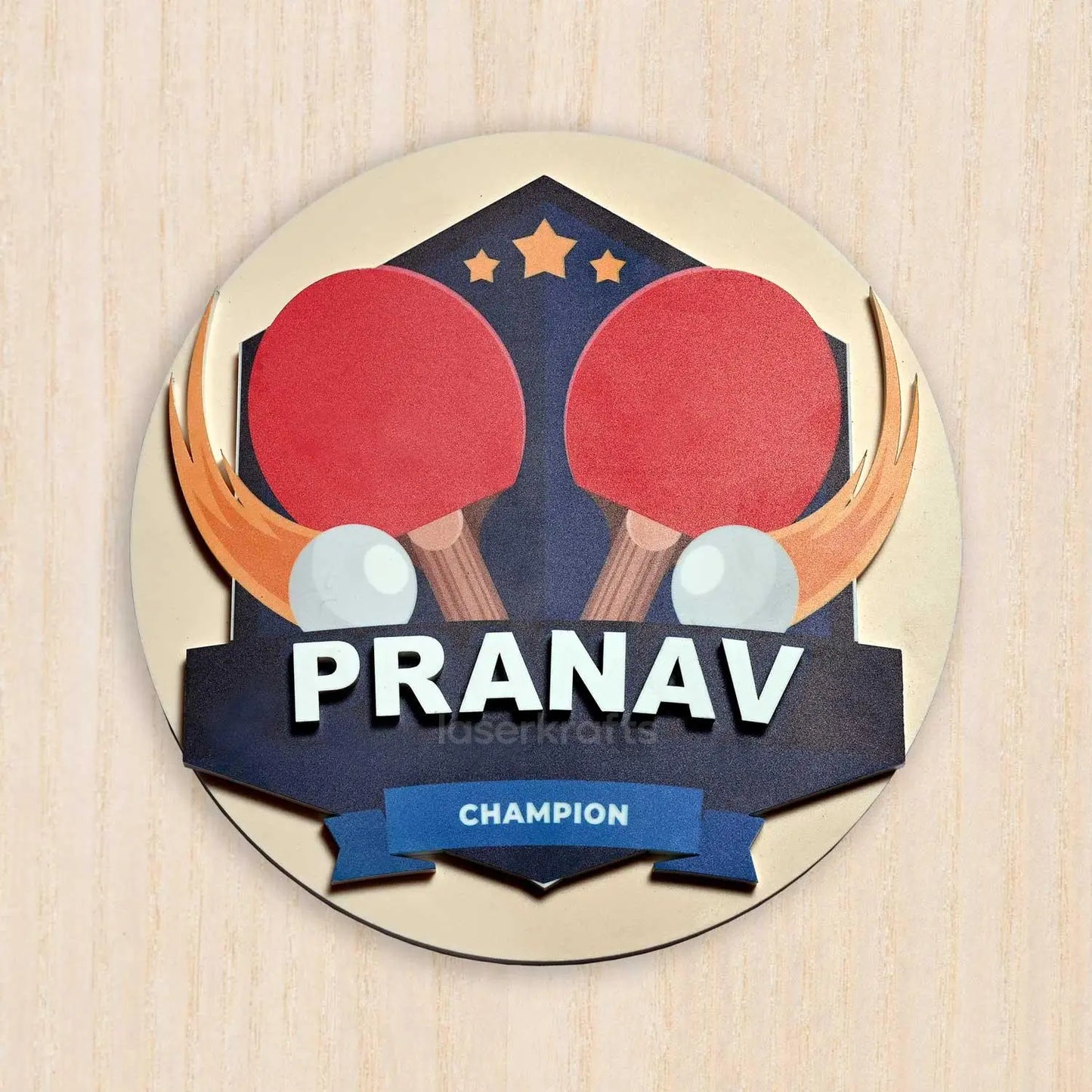 Table Tennis Champ - Kids' Room Door Sign