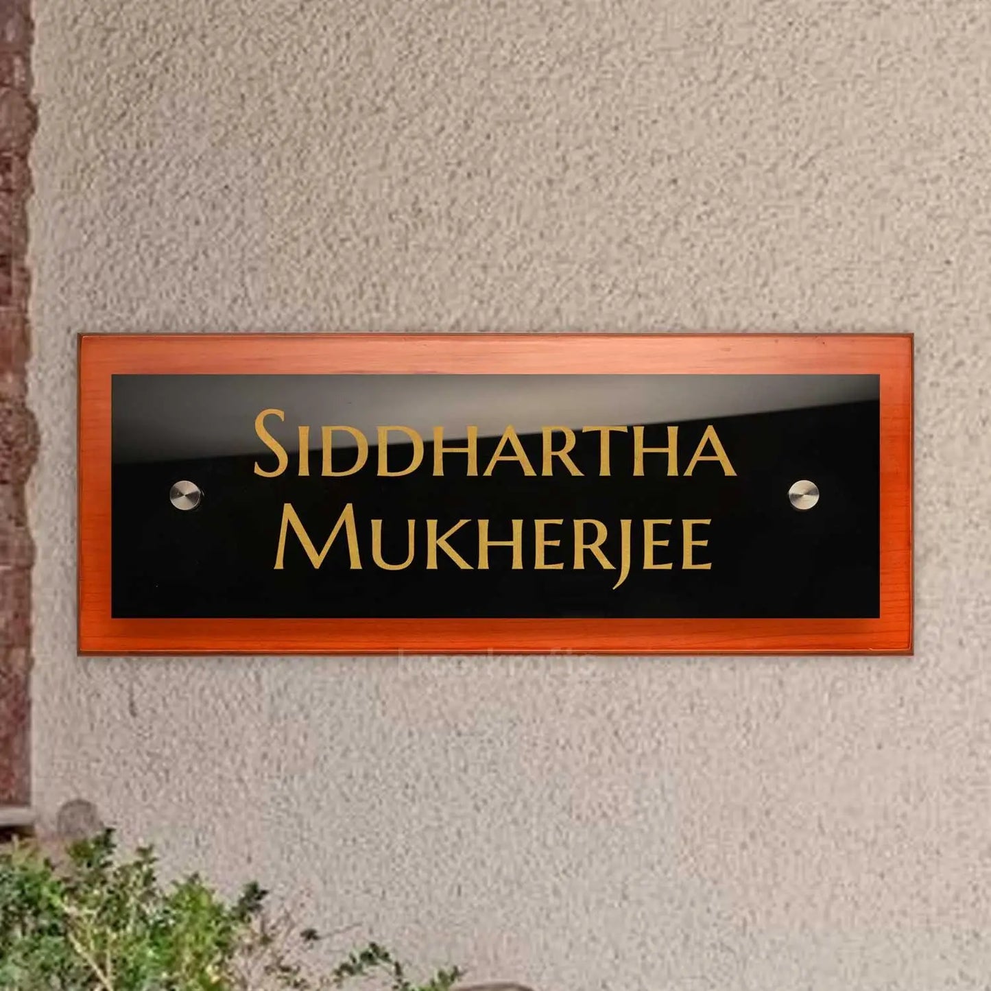 Teak Float Name Plate - Classic