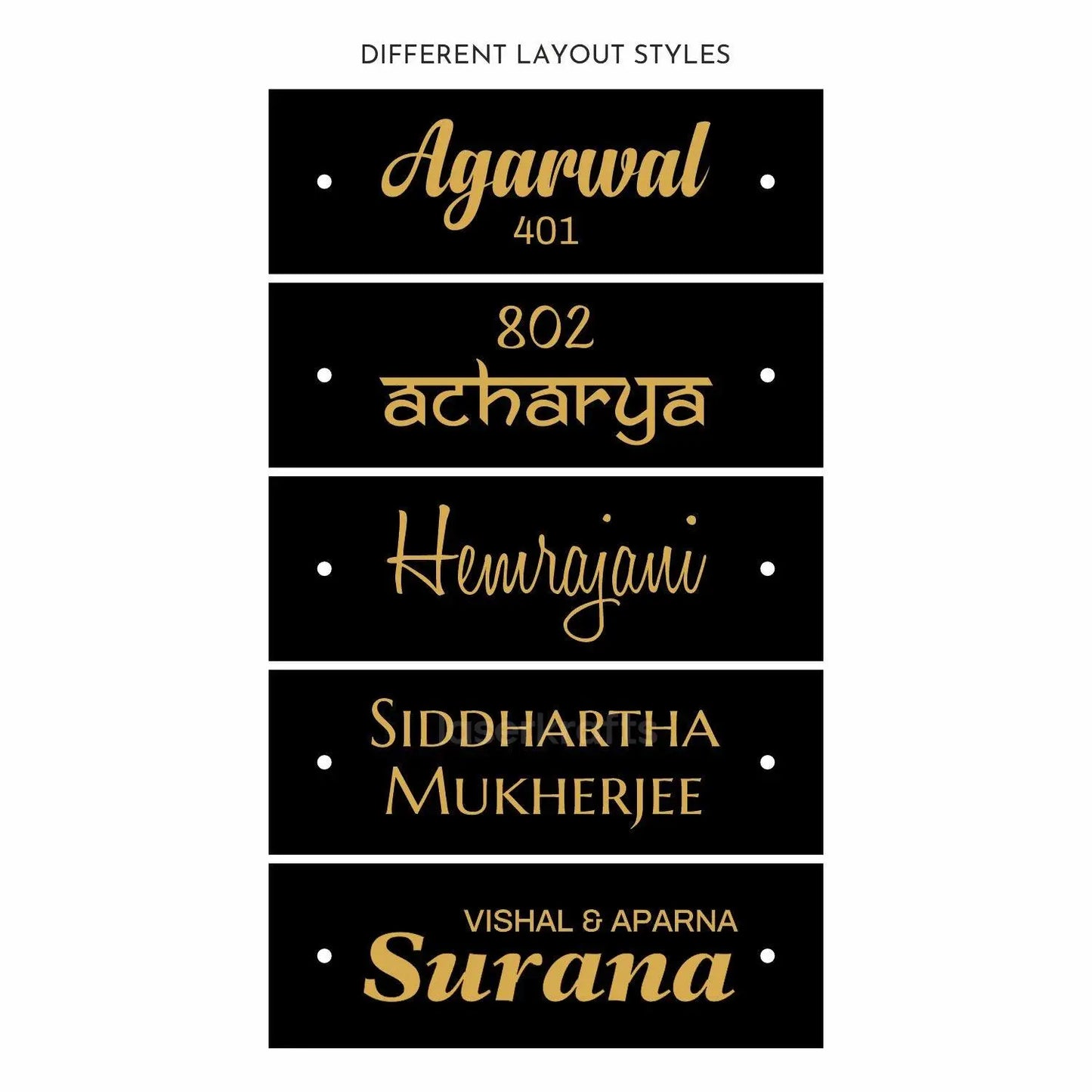 Teak Float Name Plate - Classic