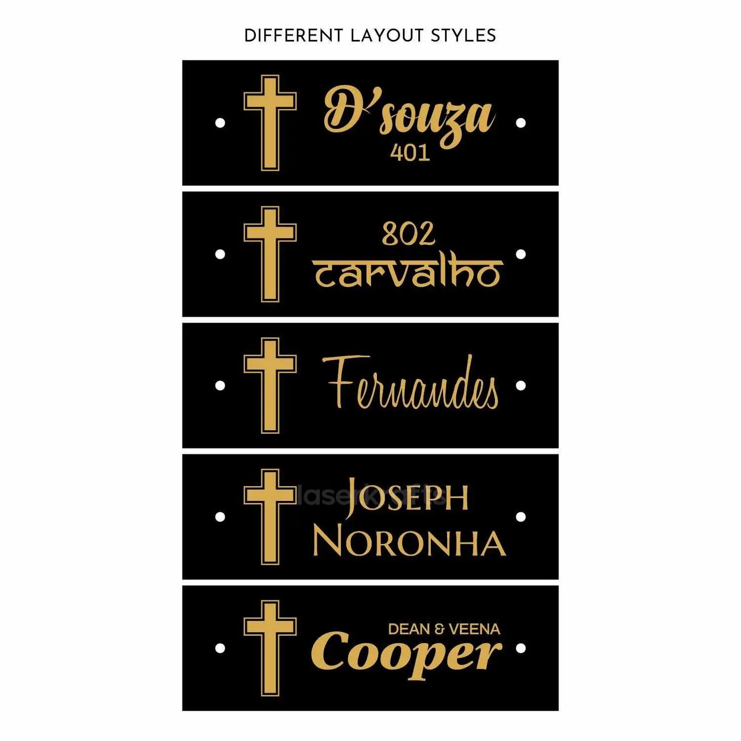 Teak Float Name Plate - Holy Cross