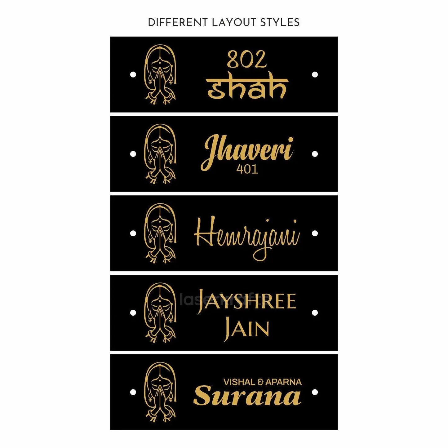 Teak Float Name Plate - Swagatam