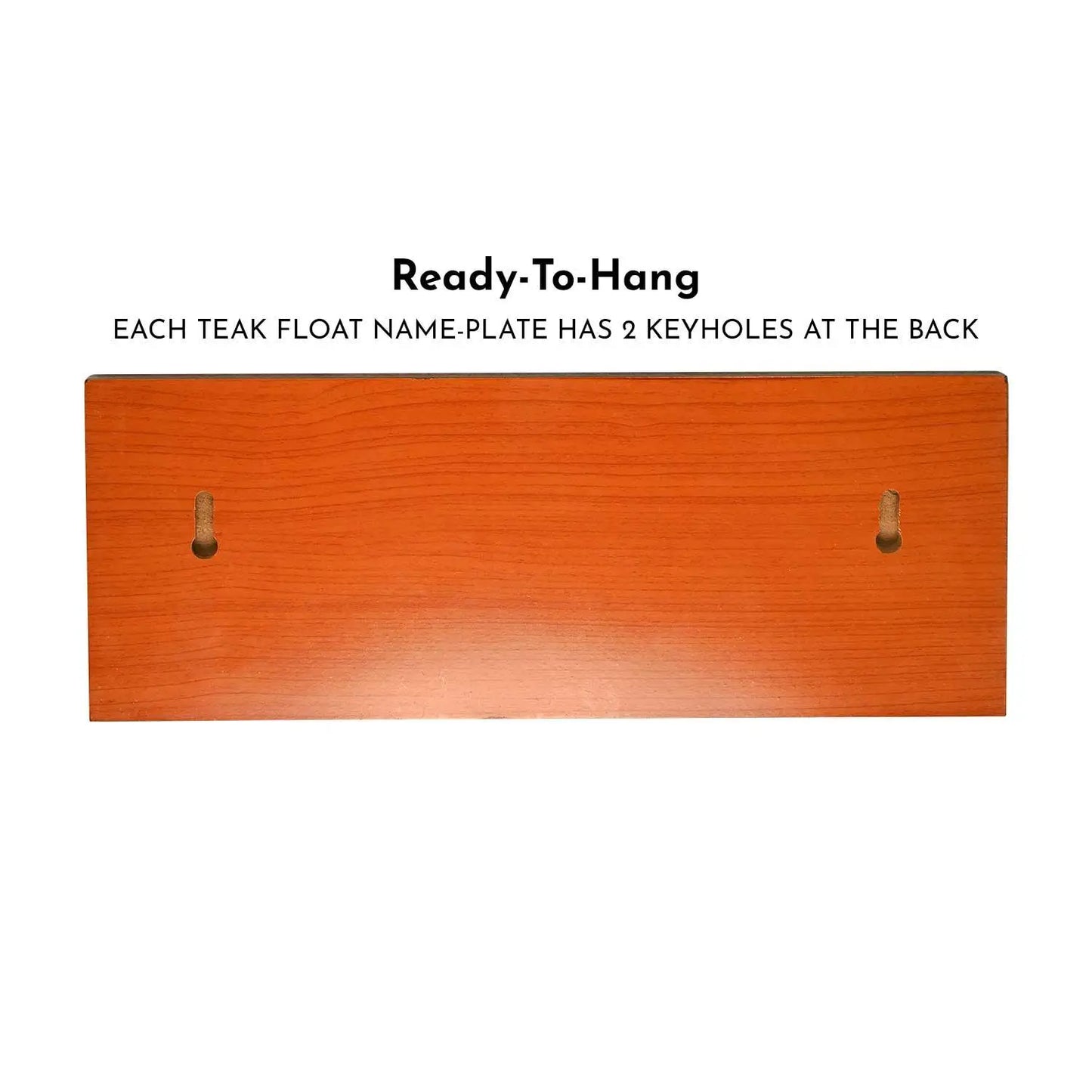 Teak Float Name Plate - Swagatam