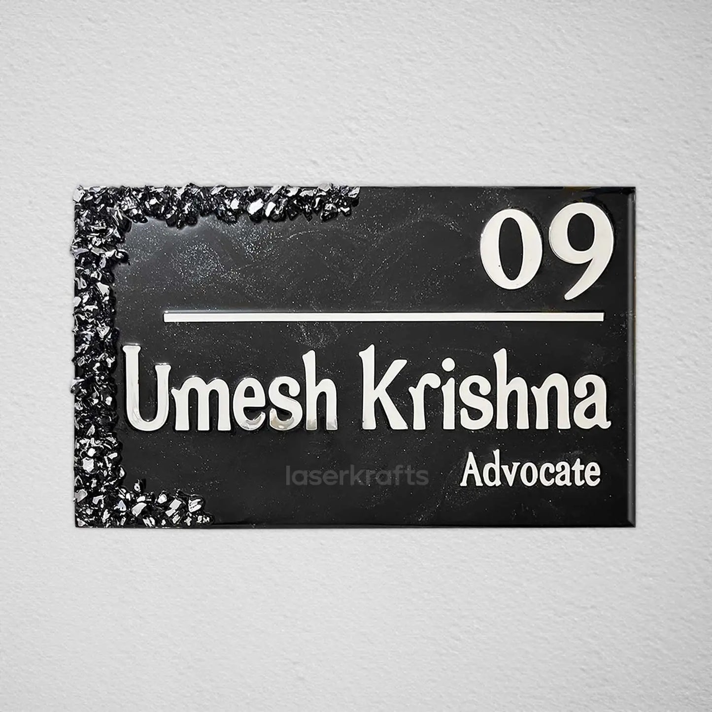 Umesh Krishna - Black Resin Nameplate