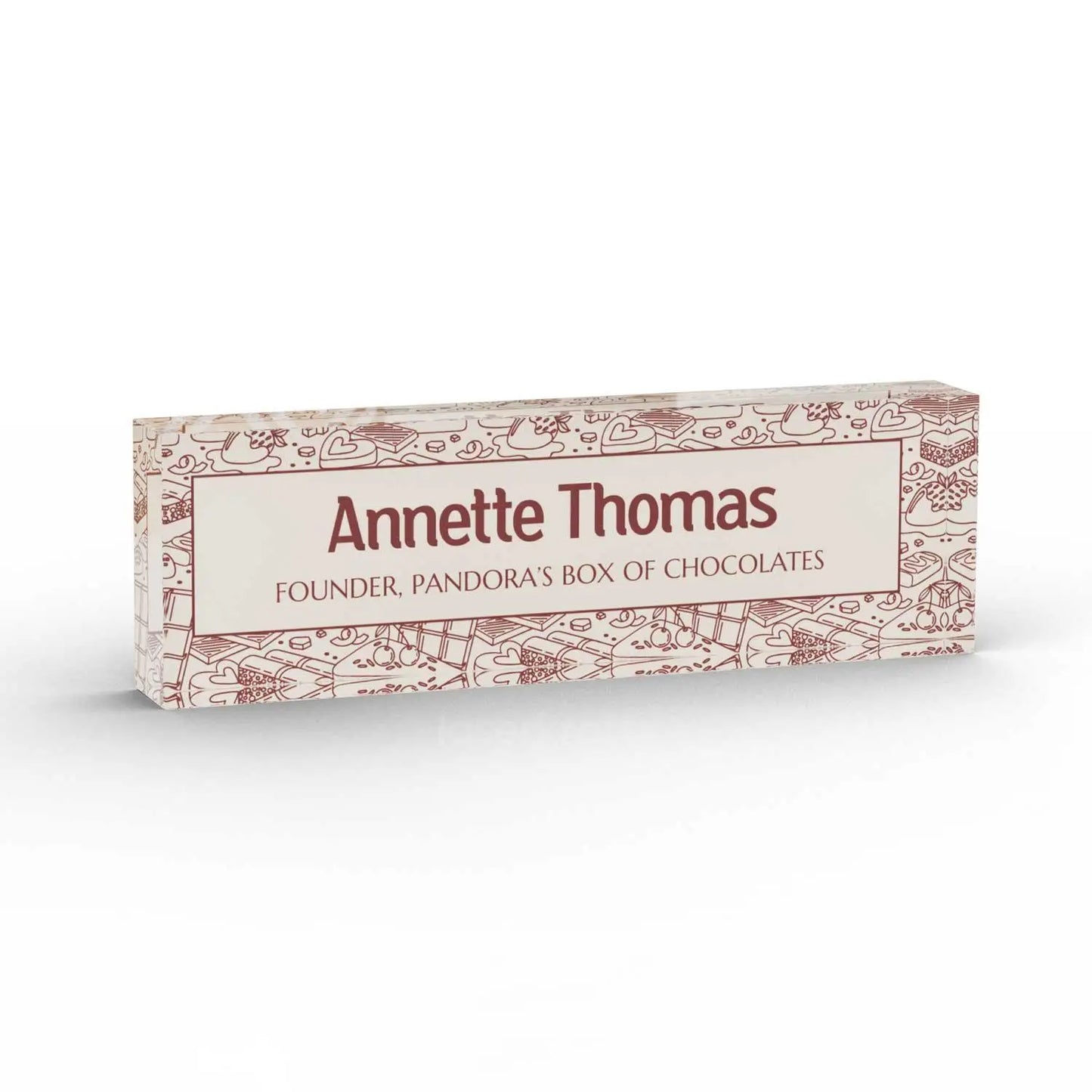 Executive Desk Name Plate for Chocolatiers