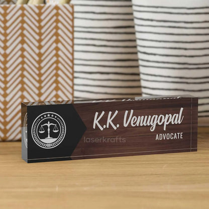 Executive Desk Name Plate for Lawyers