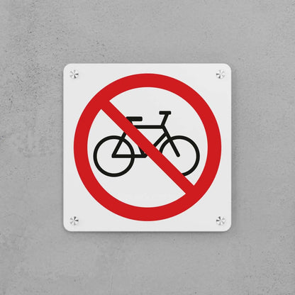 No Cycling Allowed Sign