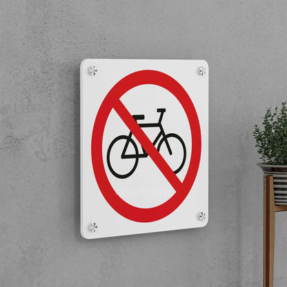 No Cycling Allowed Sign