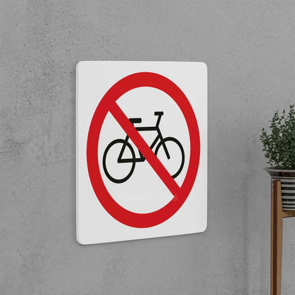 No Cycling Allowed Sign