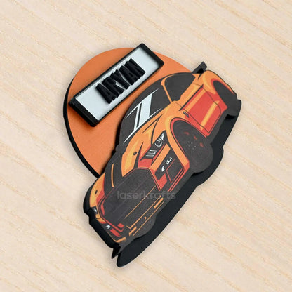 Orange Racer - Kids' Room Door Sign