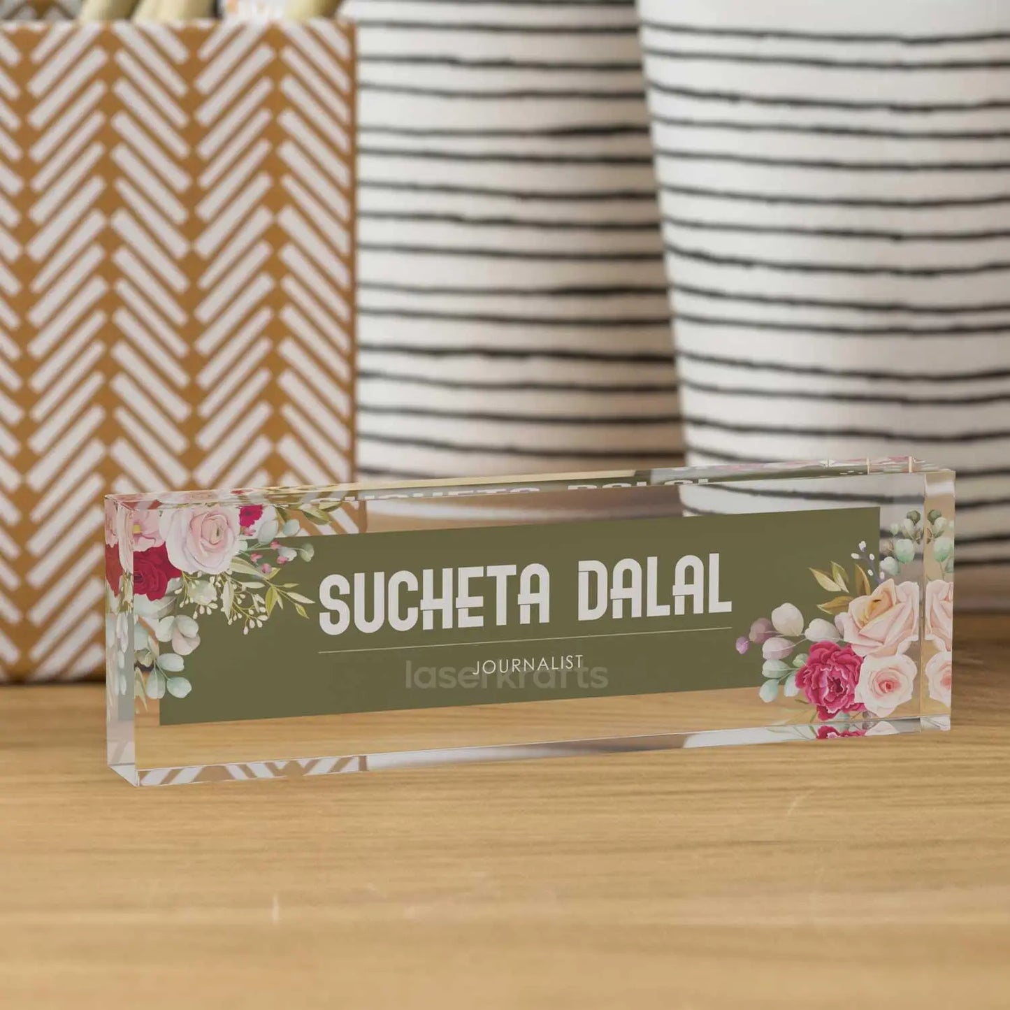Rosalia - Acrylic Desk Name Plate