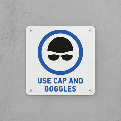 Use Cap and Goggles Sign